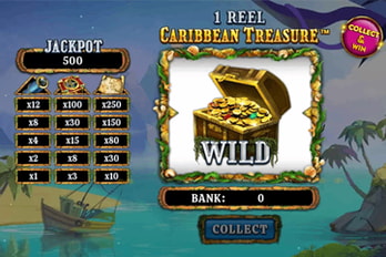 1 Reel: Caribbean Treasure Slot Game Screenshot Image
