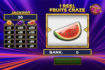 1 Reel Fruits Craze Slot Game Screenshot Image