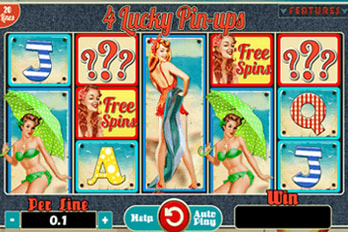 4 Lucky Pin Ups Slot Game Screenshot Image
