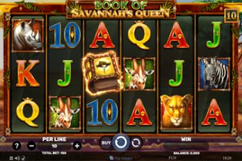 Book of Savannah's Queen Slot Game Screenshot Image