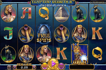Egyptian Rebirth II: Frozen Flames Slot Game Screenshot Image