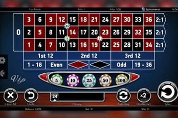 European Roulette VIP Table Game Screenshot Image