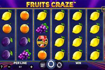 Fruits Craze Slot Game Screenshot Image