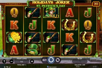 Holidays Joker: St. Patrick's Day Slot Game Screenshot Image