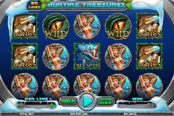 Hunting Treasures: Christmas Edition Slot Game Screenshot Image