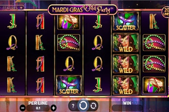 Mardi Gras Wild Party Slot Game Screenshot Image