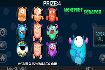 Monster's Scratch Scratch Game Screenshot Image