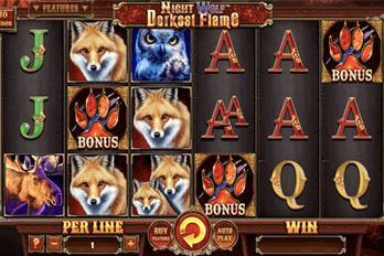 Night Wolf: Darkest Flame Slot Game Screenshot Image