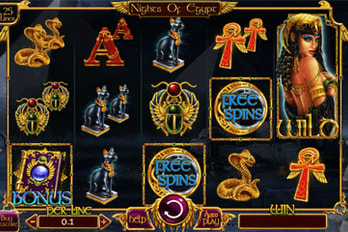 Nights of Egypt Slot Game Screenshot Image