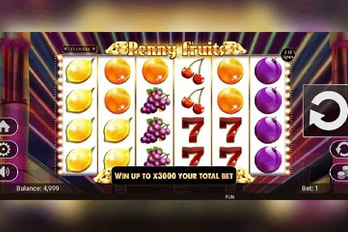 Penny Fruits Slot Game Screenshot Image