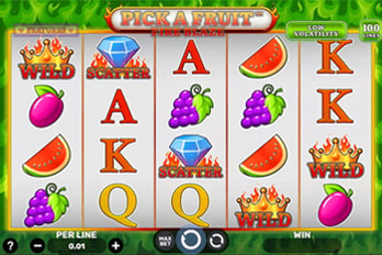 Pick a Fruit: Fire Blaze Slot Game Screenshot Image
