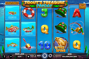 Trout's Treasure: Payday Slot Game Screenshot Image
