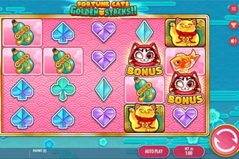 Fortune Cats Golden Stacks Slot Game Screenshot Image