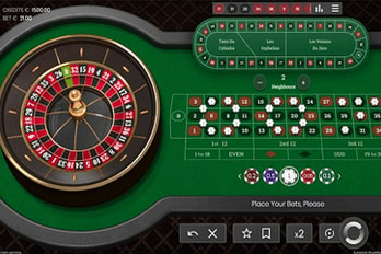 European Roulette Announced Bets Table Game Screenshot Image