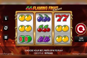 Flaming Fruit Deluxe Slot Game Screenshot Image