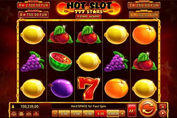 Hot Slot: 777 Stars Slot Game Screenshot Image