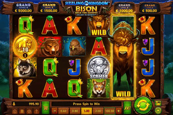 Sizzling Kingdom Bison Slot Game Screenshot Image